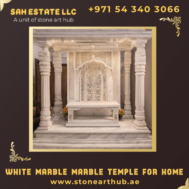 White Marble Temple - White Marble Home Temple Dubai