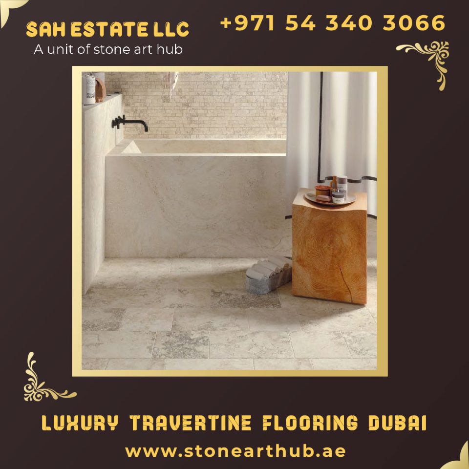Image showcasing Travertine Flooring Dubai - Travertine Flooring Services