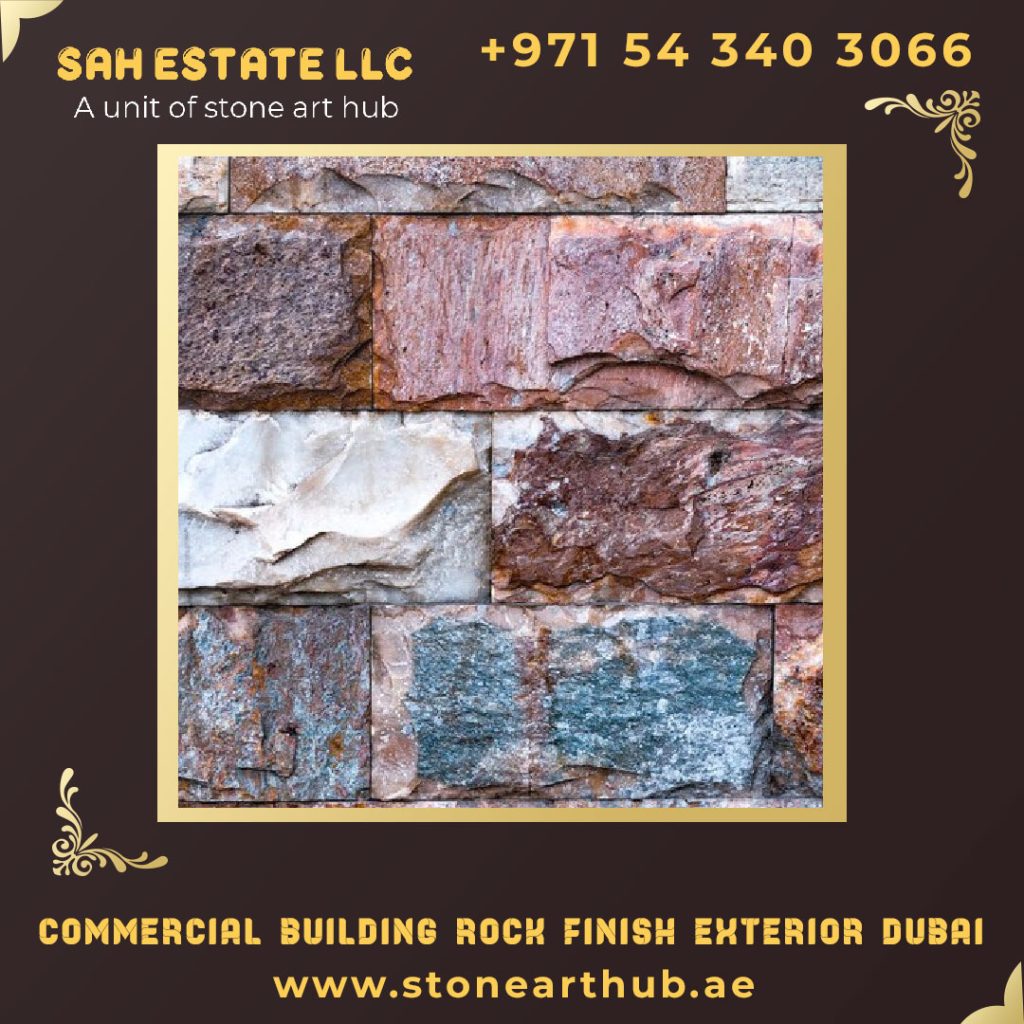 Commercial Building Rock Finish Exterior Dubai