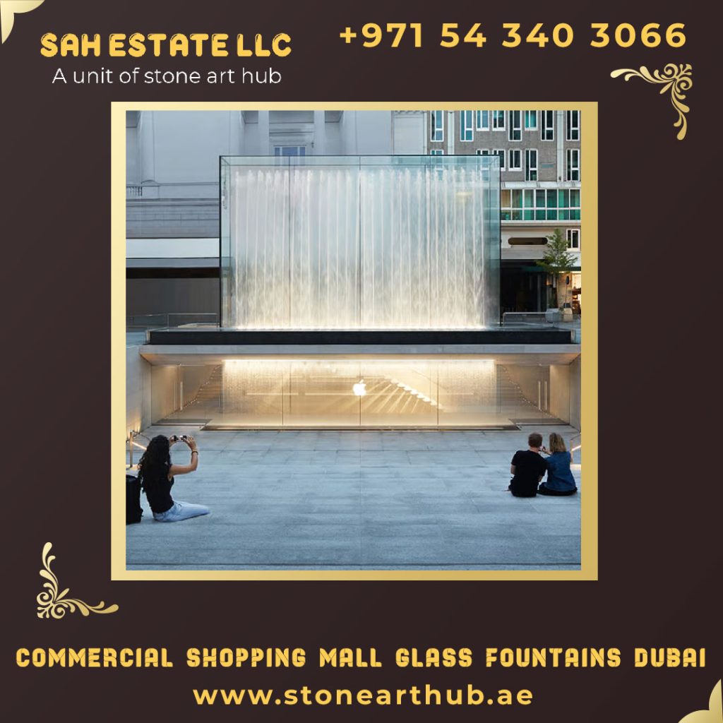 Commercial Shopping Mall Glass Fountains Dubai