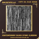 Contemporary Black Stone Cladding