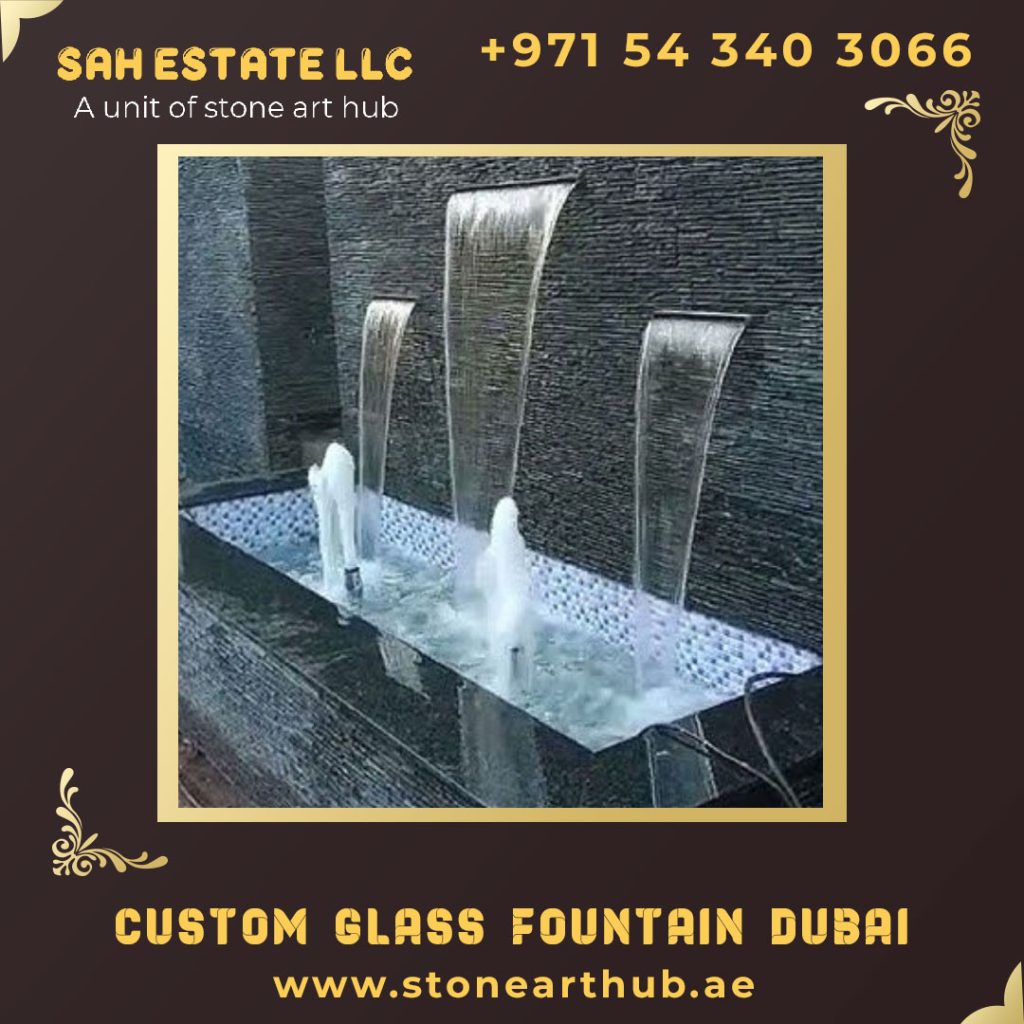 Custom Glass Fountain Dubai