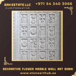 Decorative Flower Marble Wall Art Dubai