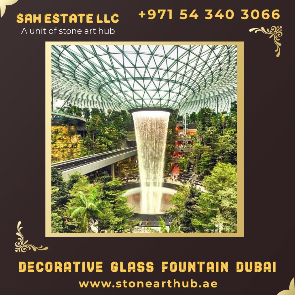 Decorative Glass Fountain Dubai