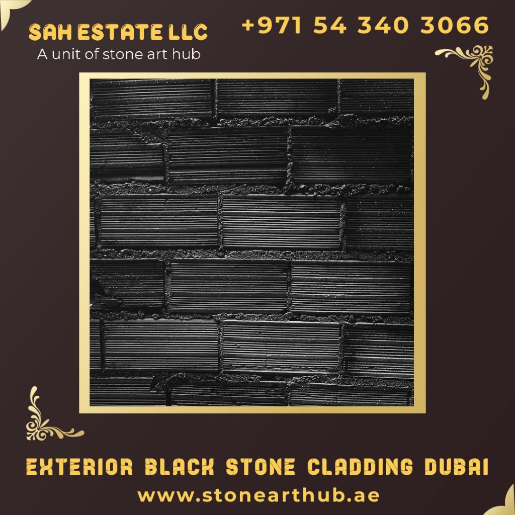Exterior Black Stone Cladding Dubai