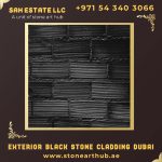 Exterior Black Stone Cladding Dubai