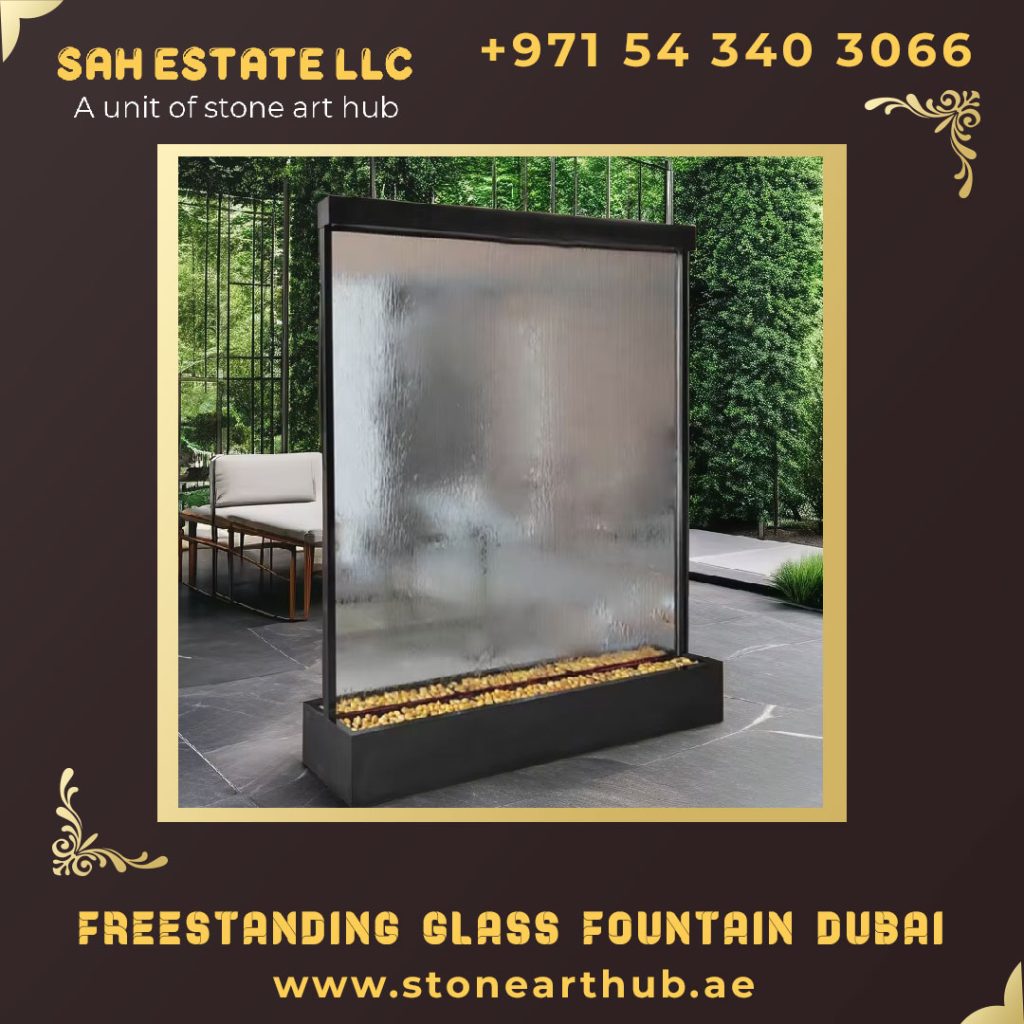 Freestanding Glass Fountain Dubai