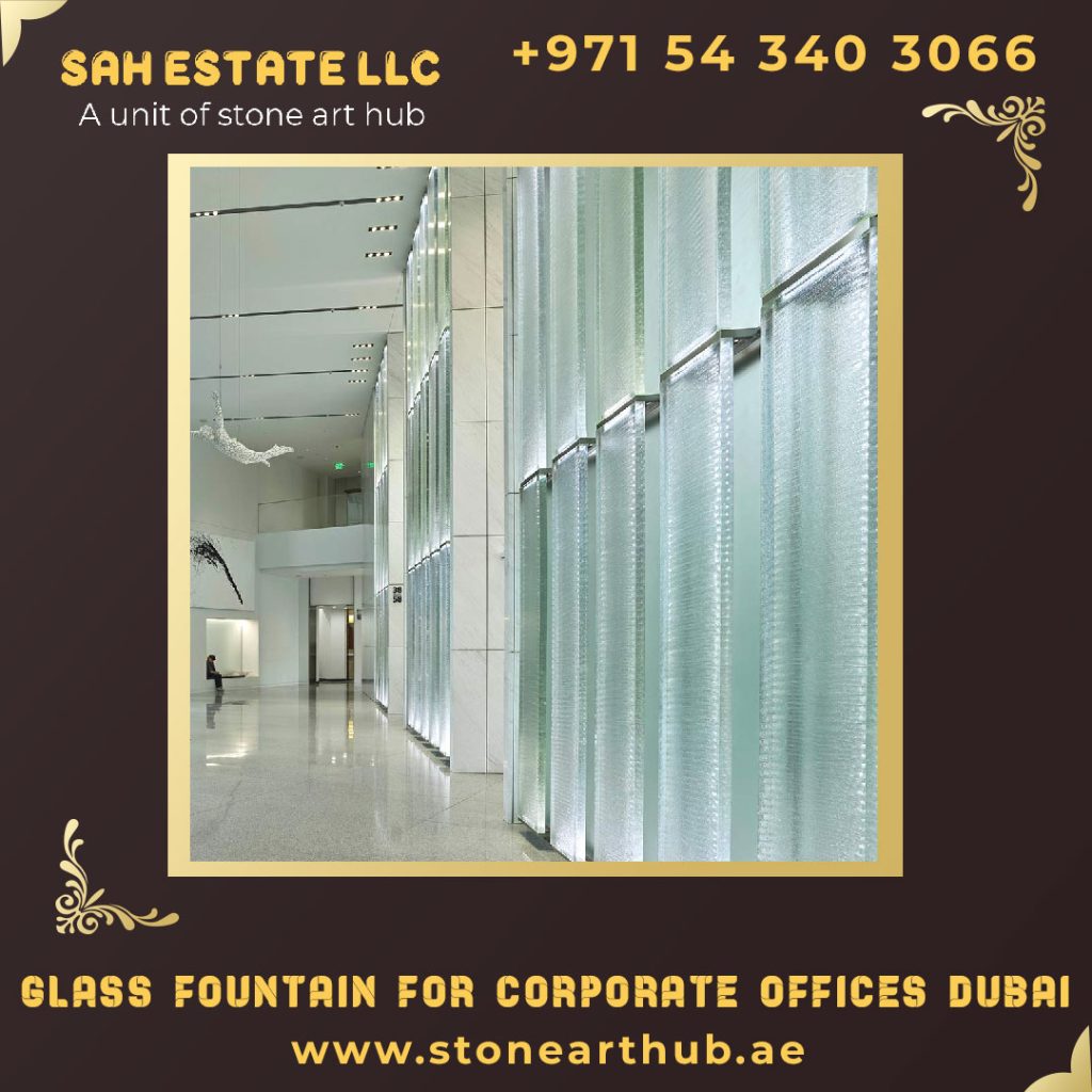 Glass Fountain For Corporate Offices Dubai