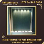 Glass Fountain For Villa Entrance Dubai