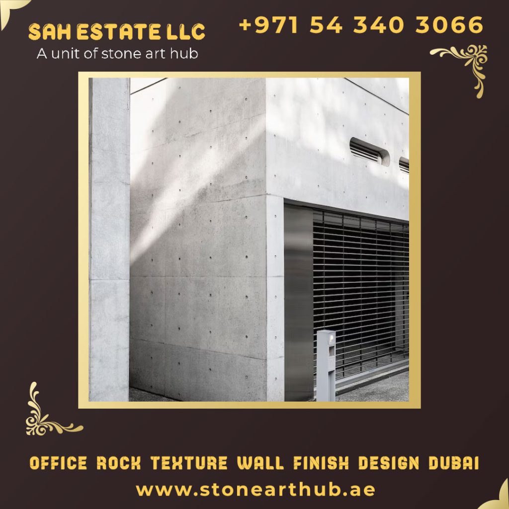 Office Rock Texture Wall Finish Design Dubai