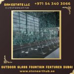 Outdoor Glass Fountain Features Dubai