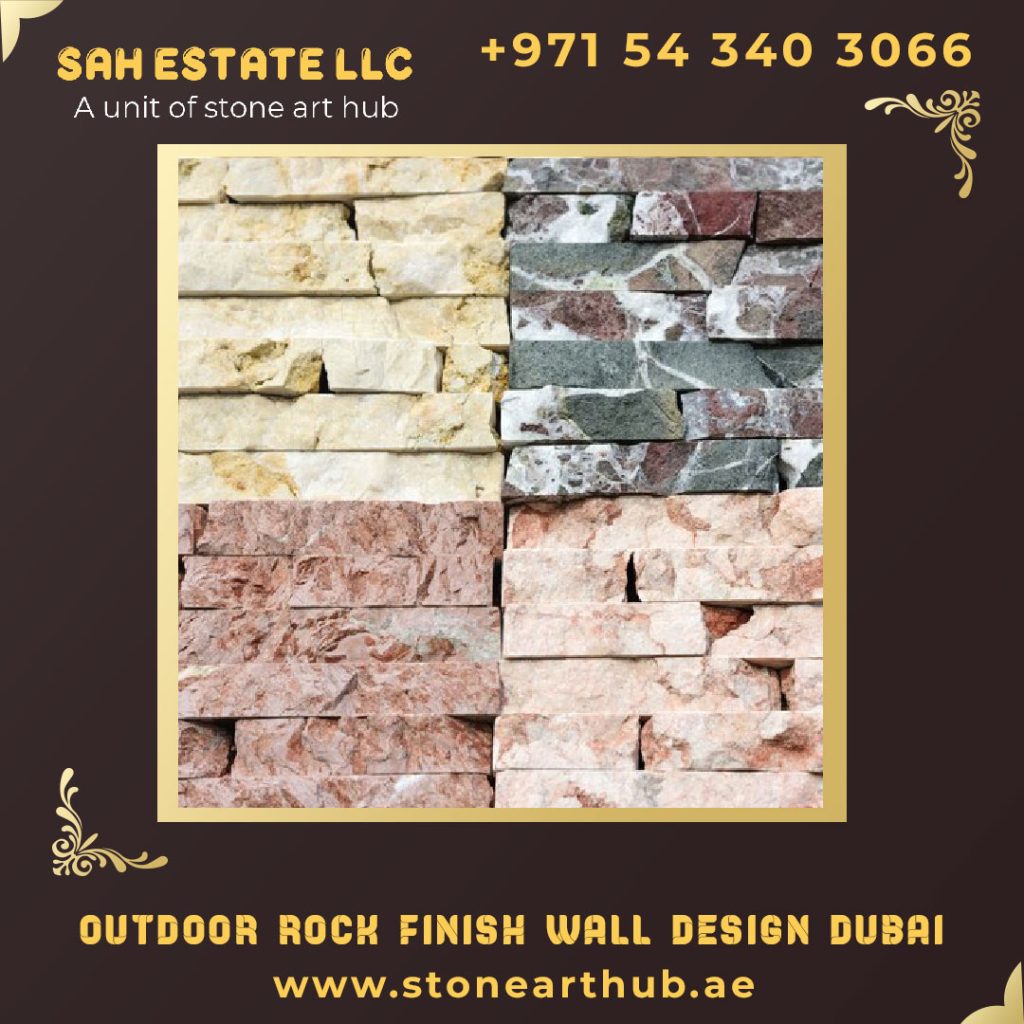 Outdoor Rock Finish Wall Design Dubai