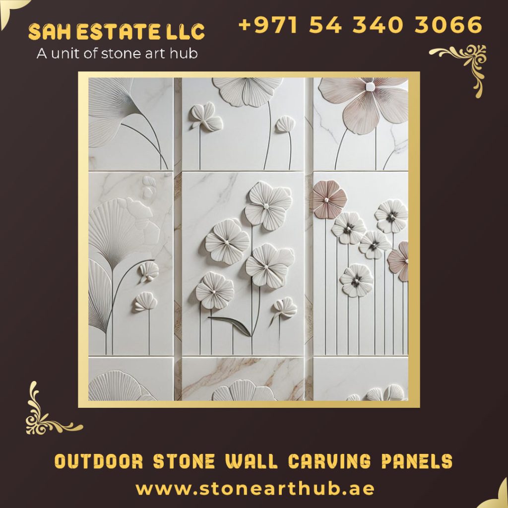 Outdoor Stone Wall Carving Panels