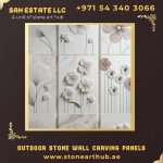 Outdoor Stone Wall Carving Panels