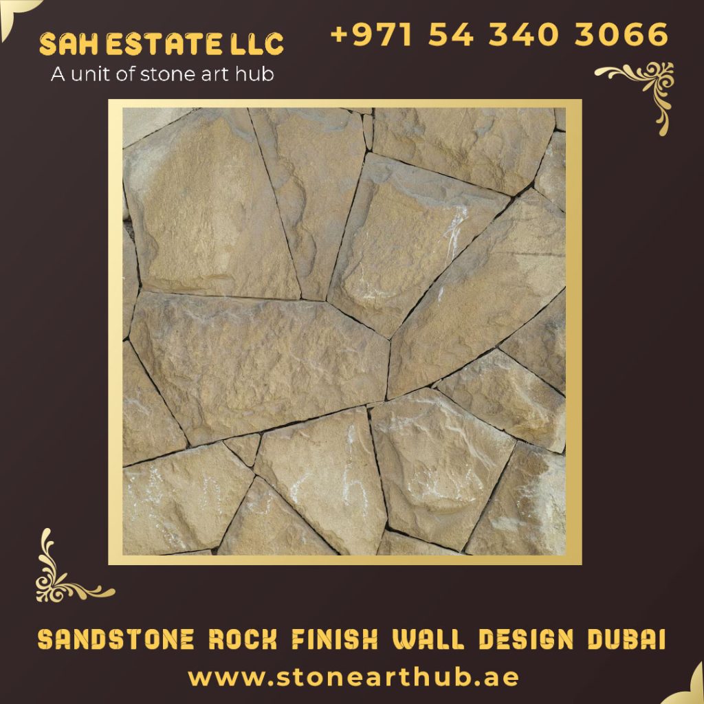 Sandstone Rock Finish Wall Design Dubai
