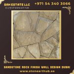 Sandstone Rock Finish Wall Design Dubai