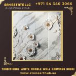 Traditional White Marble Wall Carvings Dubai
