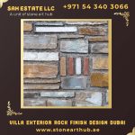Villa Exterior Rock Finish Design Dubai
