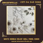 White Marble Relief Wall Panel Dubai