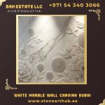 White Marble Wall Carving in Dubai