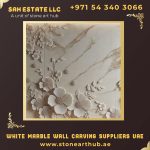 White Marble Wall Carving Suppliers UAE