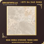 Beige Marble Staircase Treads Dubai