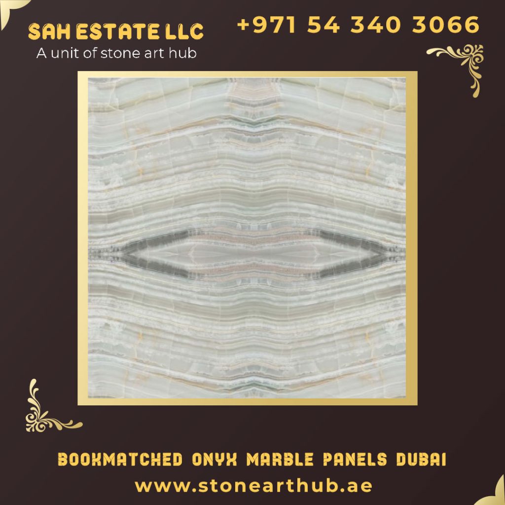 Bookmatched Onyx Marble Panels Dubai