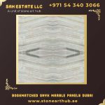 Bookmatched Onyx Marble Panels Dubai
