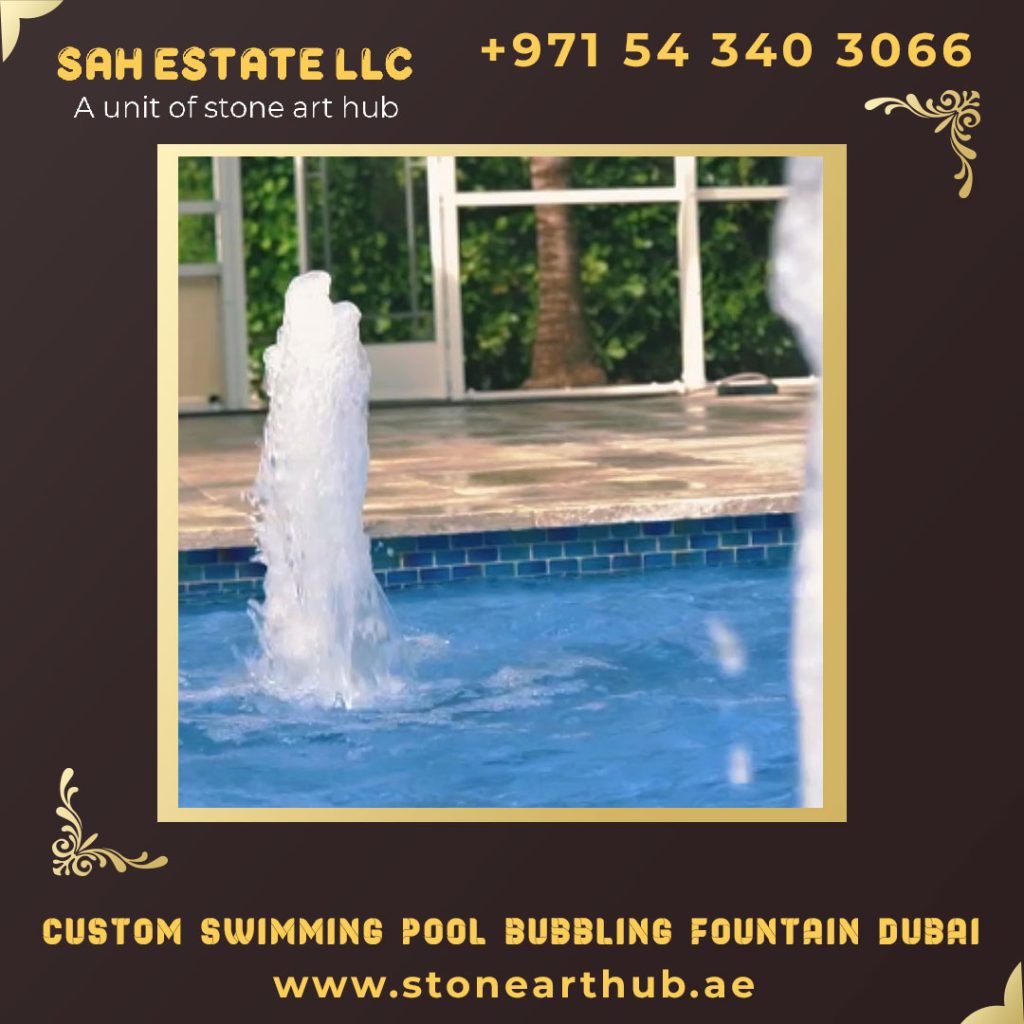 Custom Swimming Pool Bubbling Fountain Dubai