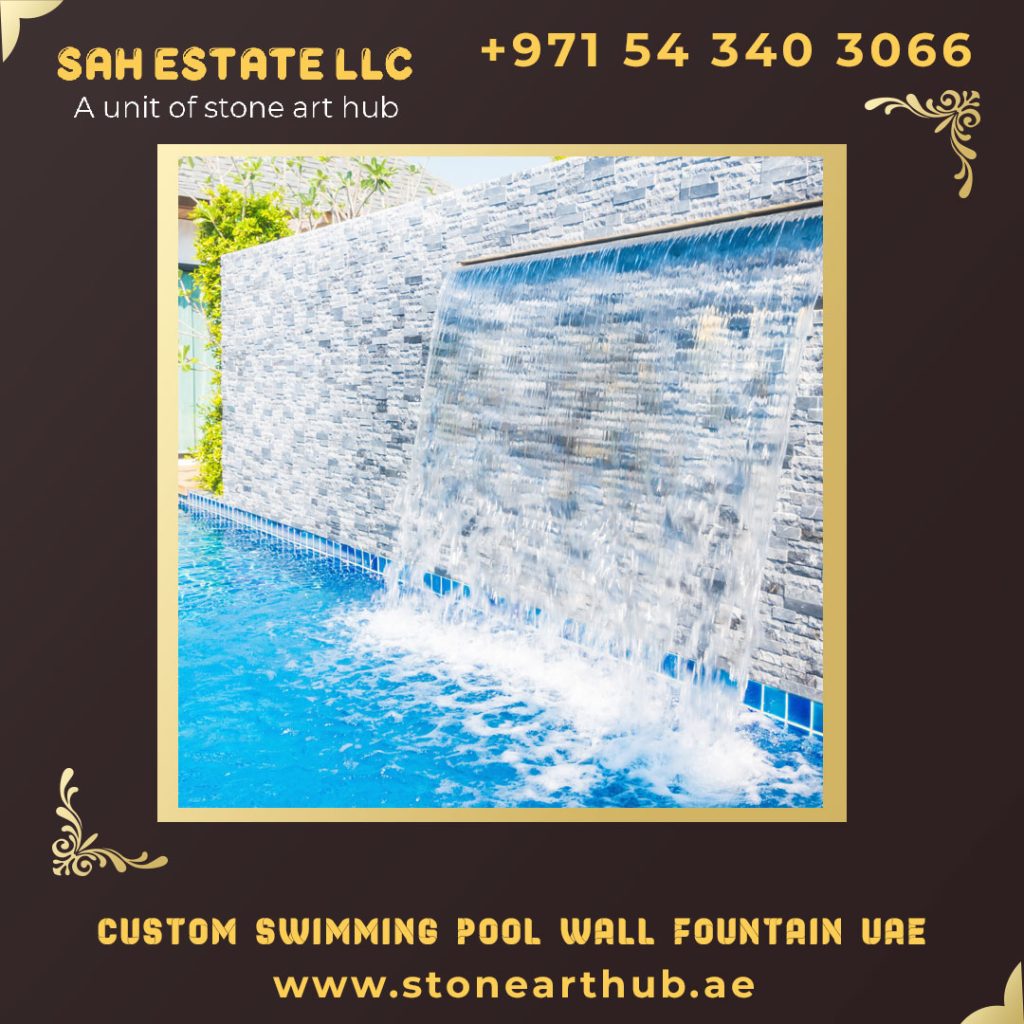 Custom Swimming Pool Wall Fountain UAE