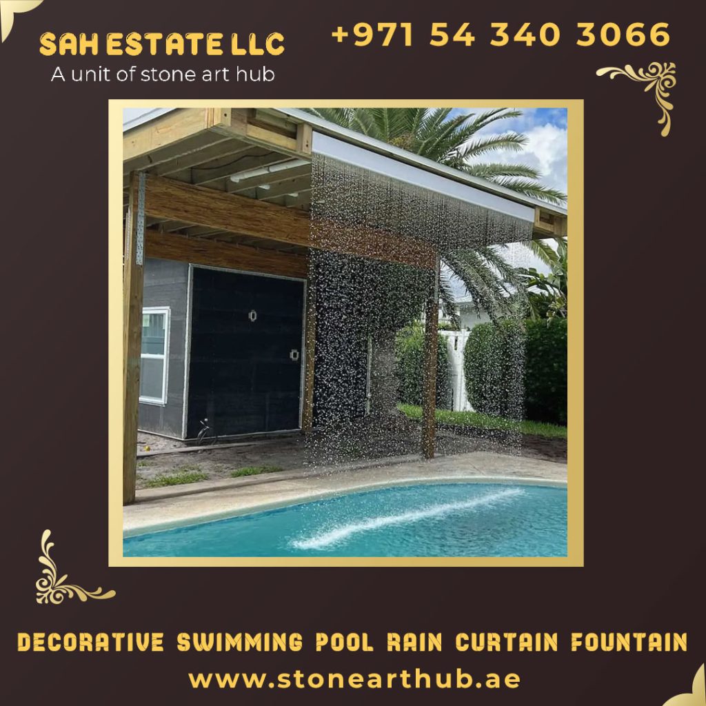 Decorative Swimming Pool Rain Curtain Fountain Dubai