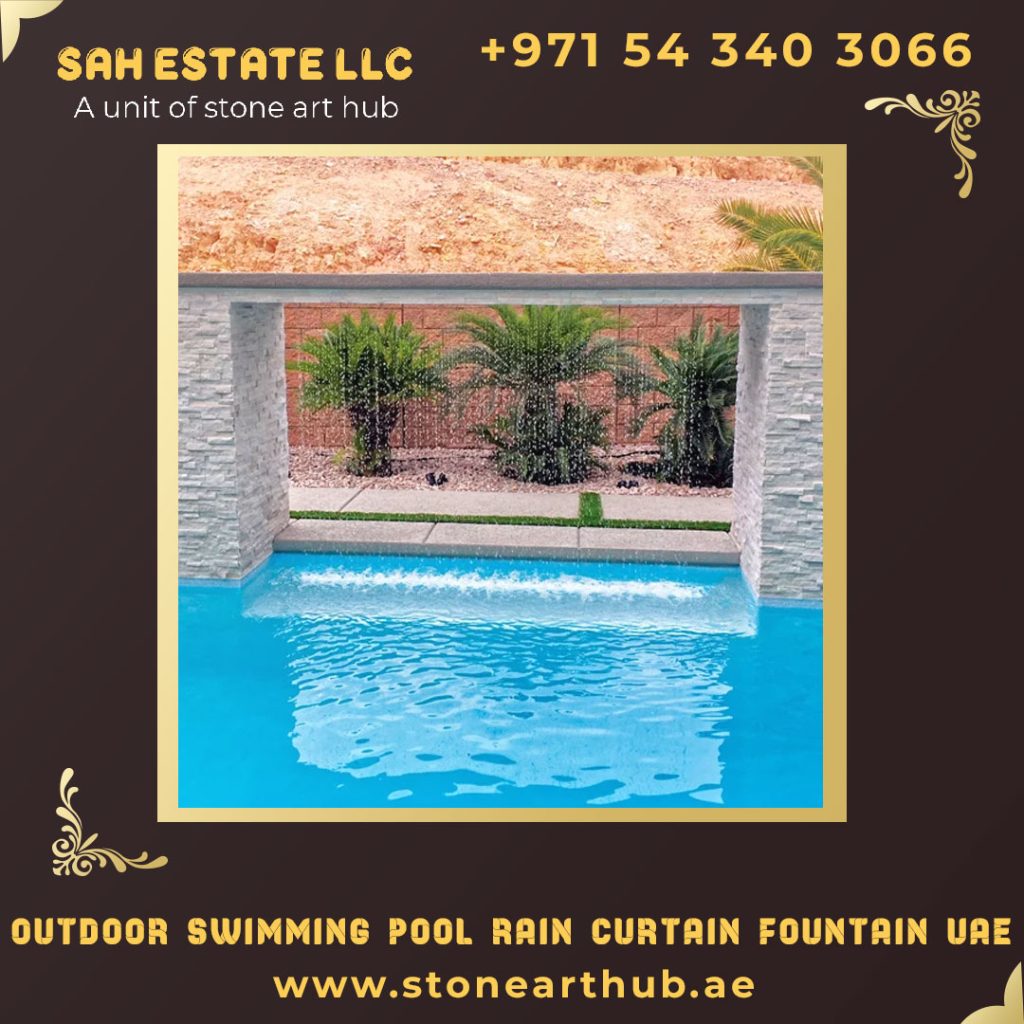 Outdoor Swimming Pool Rain Curtain Fountain UAE