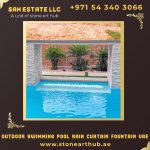 Outdoor Swimming Pool Rain Curtain Fountain UAE