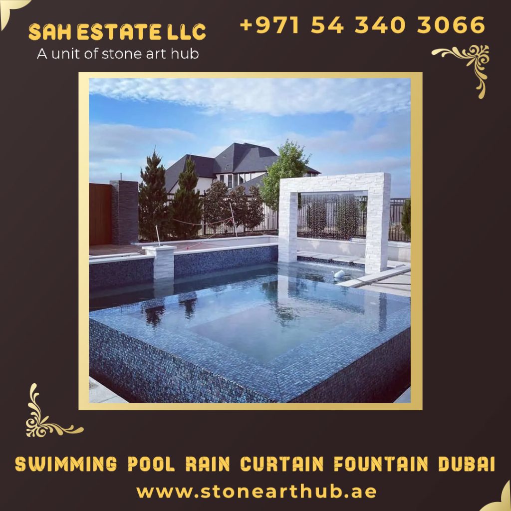 Swimming Pool Rain Curtain Fountain Dubai