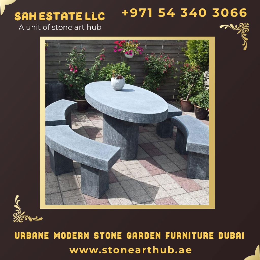 Urbane Modern Stone Garden Furniture Dubai