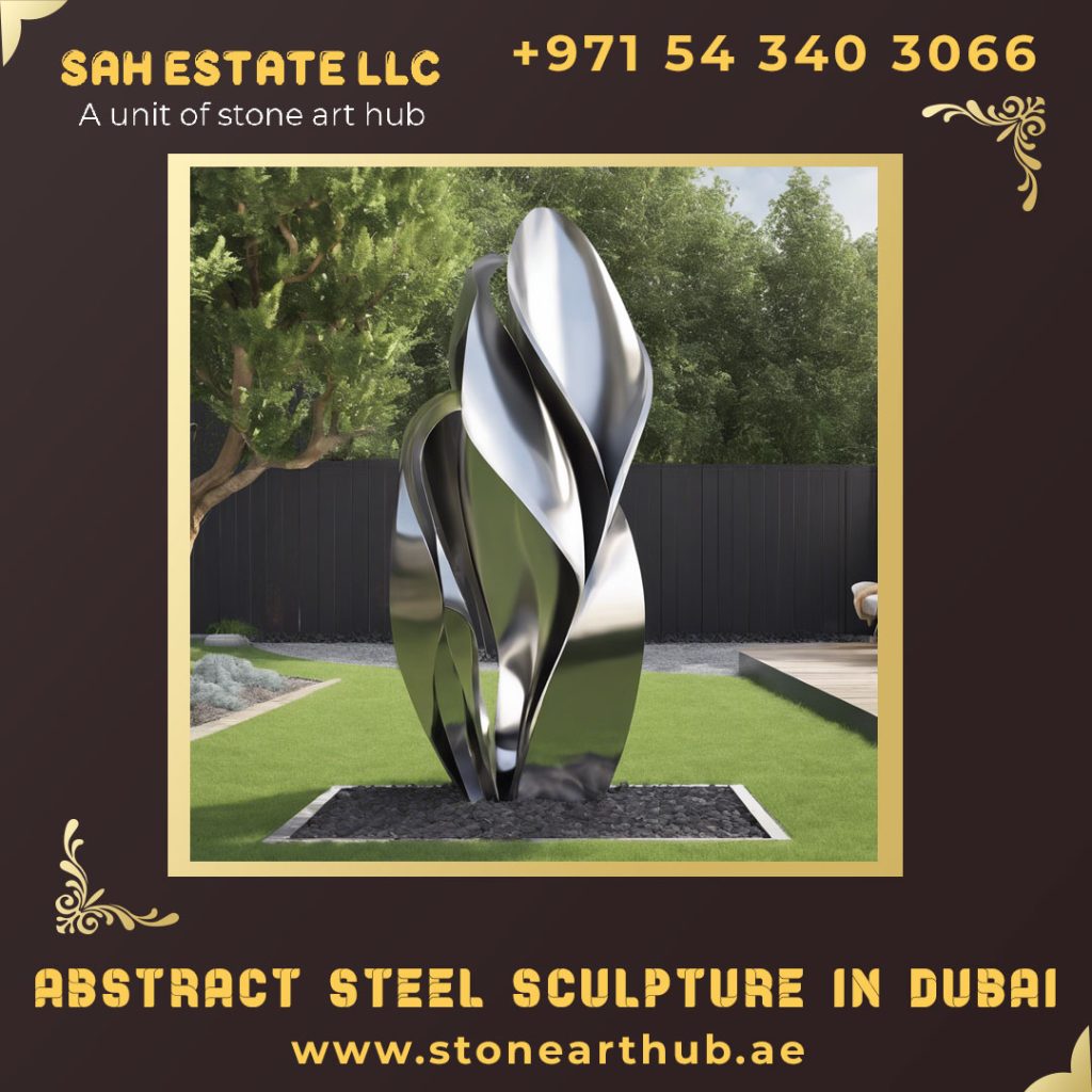 Abstract Steel Sculpture in Dubai