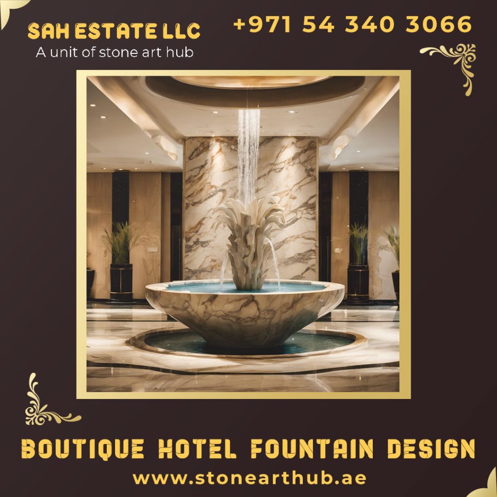 Boutique Hotel Fountain Design in Dubai