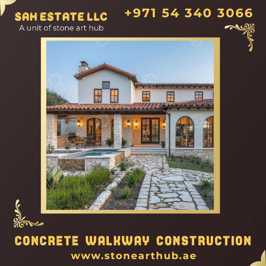 Concrete Walkway Construction in Dubai