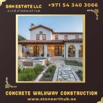 Concrete Walkway Construction in Dubai