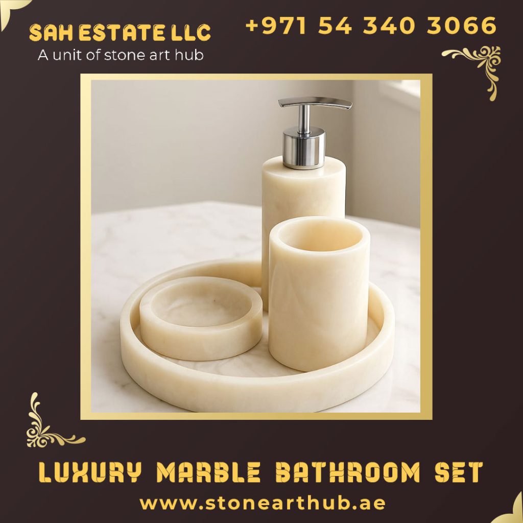Luxury Marble Bathroom Set in Dubai