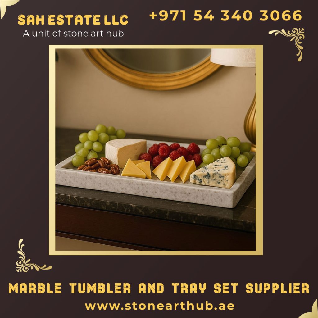 Marble Tumbler and Tray Set Supplier in Dubai