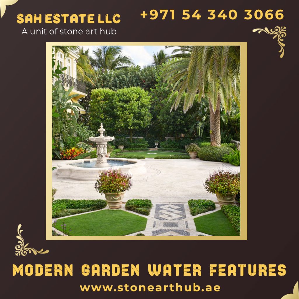 Modern Garden Water Features in Dubai