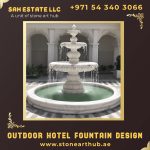 Outdoor Hotel Fountain Design in Dubai