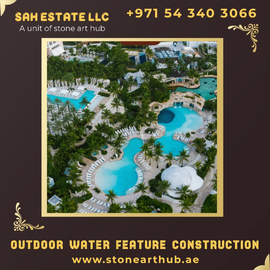 Outdoor Water Feature Construction in Dubai