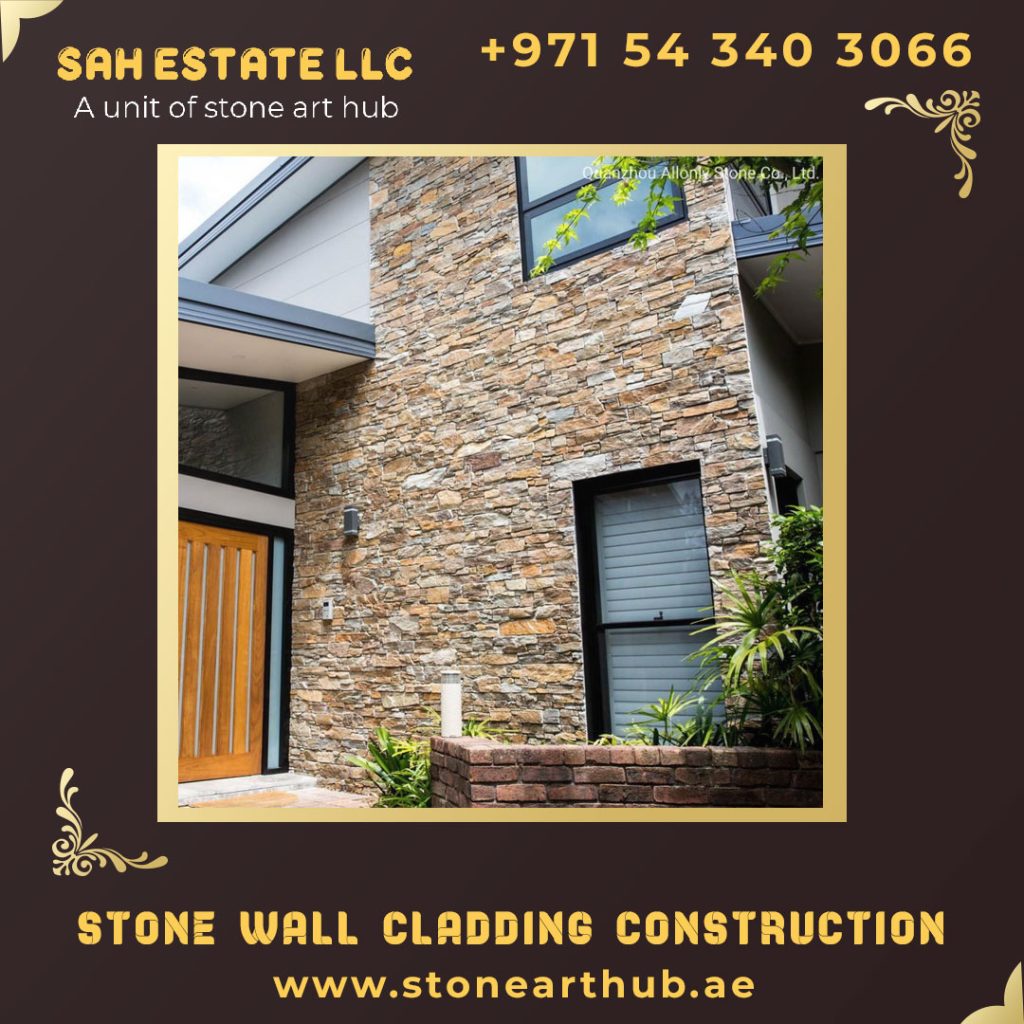 Stone Wall Cladding Construction in Dubai