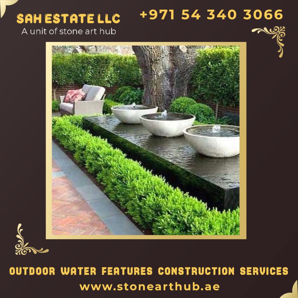 Outdoor Water Features Construction Services Abu Dhabi