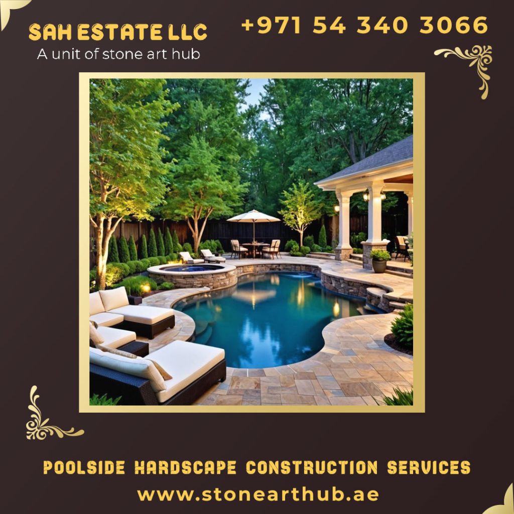 Poolside Hardscape Construction Services Abu Dhabi