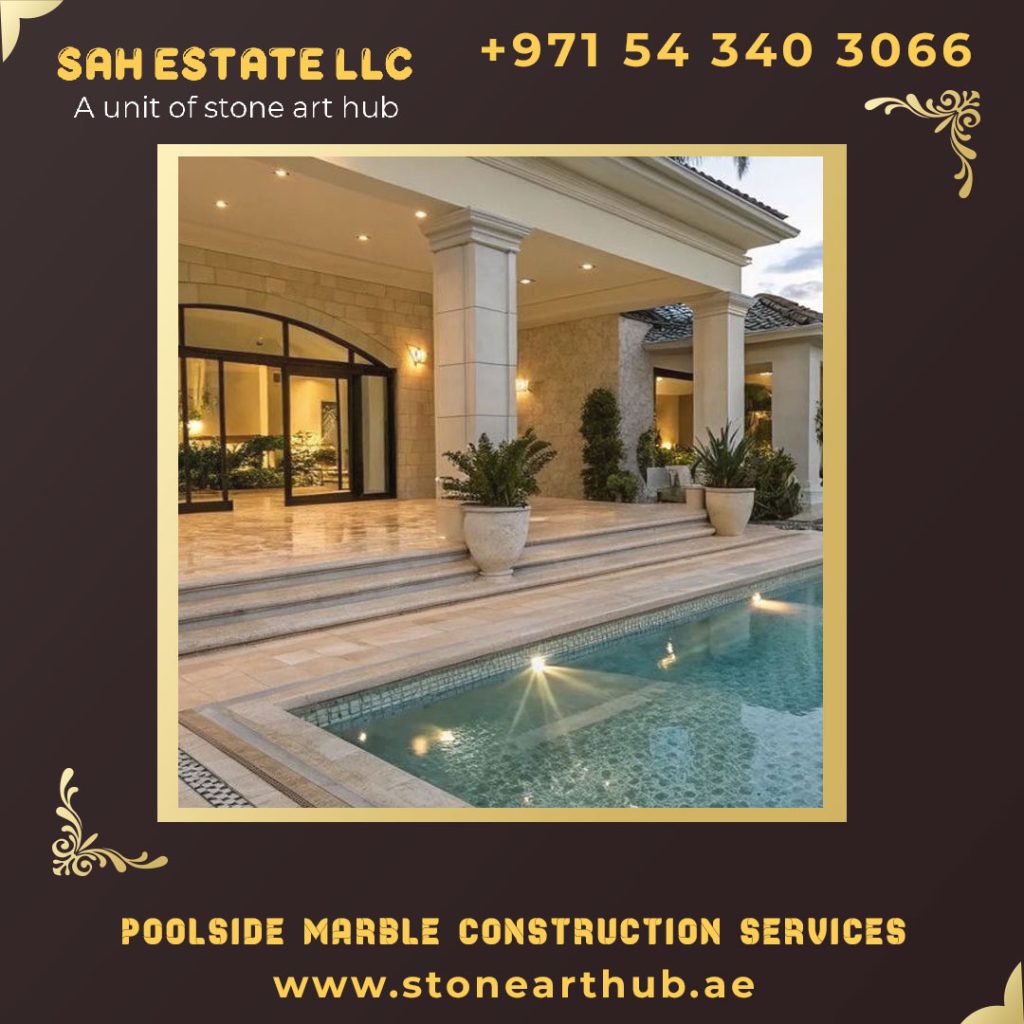 Poolside Marble Construction Services in Abu Dhabi