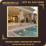 Poolside Marble Construction Services in Abu Dhabi