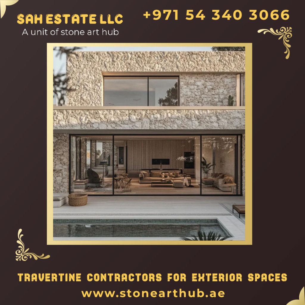 Travertine Contractors For Exterior Spaces in Abu Dhabi